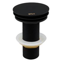 Válvula Click Redonda para Lavatório Preto Fosco Fani Válvula Click Redonda para Lavatório Preto Fosco Fani