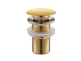 Válvula Click Up De Latão Dourada Sem Ladrão P/cuba HB-LS106D