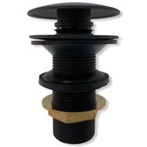 Válvula Click Up Ralo Cuba Vidro / Louça / Porcelana Corpo 100% Metal Preto Fosco 7/8 - VV201BL