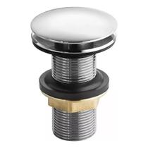 Válvula Click Up Ralo Pia Cuba Banheiro Lavatório Veda Cheiro 7/8 Maior Prateado Cromado E312