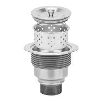 Válvula Cuba Pia Cozinha 4 1/2 Inox 304 Iura Korb Com Cesto Removível Ralo Válvula Cuba Pia Cozinha 4 1/2 Inox 304 Iura Korb Com Cesto Removível Ralo