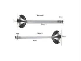 Válvula De Admissão E Escape Traxx Star 50 2013 até 2015