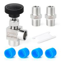 Válvula de agulha de 90 graus TAISHER 304 em aço inoxidável 3/8 NPT Válvula de agulha de 90 graus TAISHER 304 em aço inoxidável 3/8 NPT