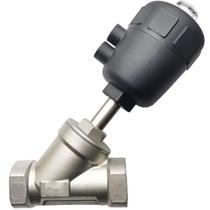 Valvula de assento inclinado pilotada aço inox rosca 3/4 bsp