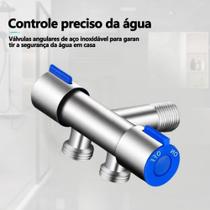 Válvula de controle duplo 1 entrada 2 saídas na torneira - New