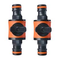 Válvula De Desligamento Para Mangueira De Jardim, Conector De Tubo 2PC, Acoplador Para Sistema De Válvula De Desligamento Para Mangueira De Jardim, Conector De Tubo 2PC, Acoplador Para Sistema De