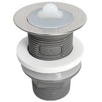 Valvula de escoamento 1 1/4" inox + plastico tampa silicone anti insetos e mau cheiro