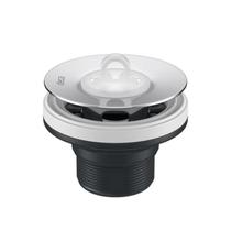 Válvula De Escoamento Banheiro com Tampa Plástica para Lavatório Cuba e Bidê - 1602CPLA