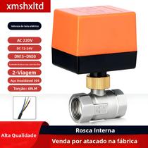 Válvula De Esfera De Aço Inoxidável Com Atuador Elétrico Solenoide AC220V DC12V-24V 2-Vias 3-Fios - others