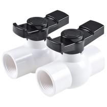Válvula de esfera de PVC AIPOR, pacote com 2 unidades, 2 polegadas, NPT Shut-Off, 150 PSI