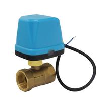 Válvula De Esfera Elétrica De Latão DN15-50 AC220V DC12V-24V Válvula Solenoide De 2 Vias 1/2 3/4