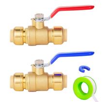 Válvula de esfera FullMayPro de 1/2 polegada Push-Fit para água quente/fria Válvula de esfera FullMayPro de 1/2 polegada Push-Fit para água quente/fria