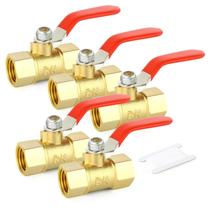 Válvula de esfera GASHER 3 PCS, mini interruptor de desligamento em latão de 1/4 de polegada