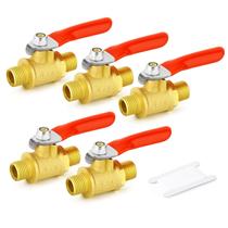 Válvula de esfera GASHER 3 PCS, mini interruptor de desligamento em latão de 1/4 de polegada