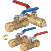 Válvula de esfera GUOFIS Pushfit Shut-off de 1/2 polegada para água quente/fria