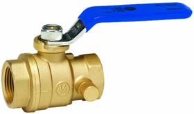 Válvula de esfera Homewerks em latão de 3/4 polegadas com dreno de 500 PSI