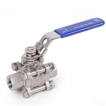 Válvula de esfera Midline Valve 1/4" em aço inoxidável, 3 peças