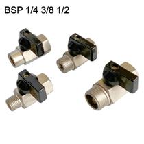 Válvula De Esfera Mini BSP Rosca Fêmea Para Macho Em Aço Carbono Para Água, Gás E Óleo, Ligações De