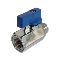Válvula De Esfera Mini Macho/Fêmea 1/4 BSP