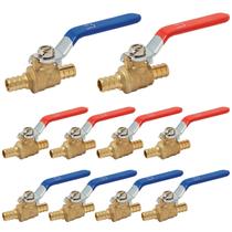 Válvula de esfera PEX SUNGATOR, porta completa de 1/2 polegada, 1/4 de volta, pacote com 10
