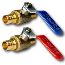 Válvula de esfera Pex XFITTING 3/4 de polegada, 20 peças quentes e frias
