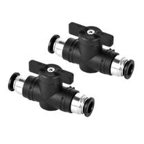 Válvula de esfera pneumática Beduan BUC, 3/8 x 3/8 OD Push to Connect Válvula de esfera pneumática Beduan BUC, 3/8 x 3/8 OD Push to Connect