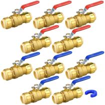 Válvula de esfera Push Fit 3/4 de porta completa com clipe de desconexão x10 Válvula de esfera Push Fit 3/4 de porta completa com clipe de desconexão x10