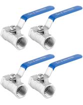 Válvula de esfera QWORK 1/2 NPT em aço inoxidável 304, pacote com 4