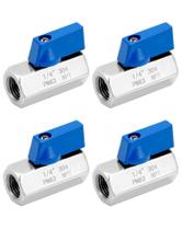 Válvula de esfera QWORK Mini 1/4 NPT Thread Feminina x Fêmea 304 SS