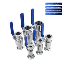 Válvula De Esfera Sanitária De Aço Inoxidável 304 De 19mm 34 12 15 2 Polegadas Tipo Tri Clamp Para
