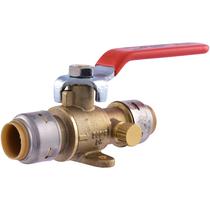 Válvula de esfera SharkBite Max 1/2" com ventilação de drenagem e aba de montagem Válvula de esfera SharkBite Max 1/2" com ventilação de drenagem e aba de montagem