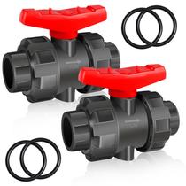 Válvula de esfera Union FANOVO SCH80 UPVC de 2 polegadas, pacote com 2