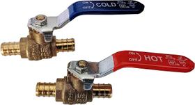 Válvula de esfera XFITTING 1/2 PEX de água quente e fria, pacote com 10