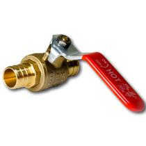 Válvula de esfera XFITTING 3/4 Pex B x 3/4 Pex B Hot/Red, 10 pacotes