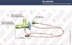 Valvula de Expansao Oring 2 Capilar Curto 1,5t 3/8x1/2 Colheitadeira NHolland TC55 TC57 TC59
