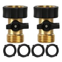 Válvula de fechamento para mangueira de jardim Hourleey 3/4 polegada, kit com 2 unidades