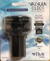 Valvula de Lavatório Click 7/8 INOX BLACK - FLUX HIDRO