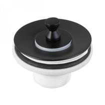Valvula de Lavatório Universal com Tampa de Metal Matte Meber Preto Valvula de Lavatório Universal com Tampa de Metal Matte Meber Preto