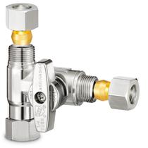 Válvula de parada angular de compressão em latão Oiununo 3/8" em T Válvula de parada angular de compressão em latão Oiununo 3/8" em T