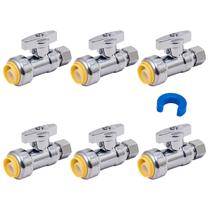 Válvula de parada reta SUNGATOR 1/2 x 3/8 polegadas, pacote com 6