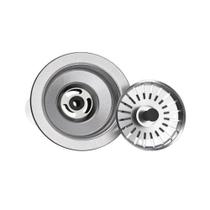 Válvula de Pia Inox 4 1-2 com Puxador Preto para Escoamento de Água Pádova Válvula de Pia Inox 4 1-2 com Puxador Preto para Escoamento de Água Pádova