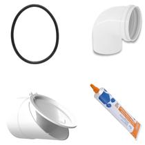 Válvula de Retenção 150mm + Joelho 90 PVC +Anel de Vedação DN150+Adesivo PVC Bisnaga 17g Válvula de Retenção 150mm + Joelho 90 PVC +Anel de Vedação DN150+Adesivo PVC Bisnaga 17g