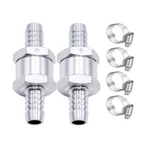 Válvula de Retenção de Combustível de Alumínio 10mm 2 Peças com Abraçadeiras 6-12mm
