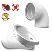 Válvula De Retenção Esgoto 50Mm + Joelho 90º Esgoto 50Mm Válvula De Retenção Esgoto 50Mm + Joelho 90º Esgoto 50Mm