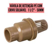 Válvula De Retenção/Pé com Crivo (Roscável ou Soldável) 3/4, 1", 1 1/2
