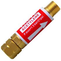 Valvula de seguranca corta chama para regulador acetileno Valvula de seguranca corta chama para regulador acetileno