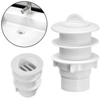 Válvula De Tanque Plástica 1.1/2 Pol Branca Em Pvc