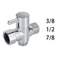 Válvula Desviadora De 3 Vias, Adaptador T G1 2 7 8 Em Latão, Conector De Torneira De Chuveiro,