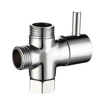 Válvula Desviadora De Latão De 3 Vias G1/2in T Adaptador Torneira De Chuveiro Conector De Torneira