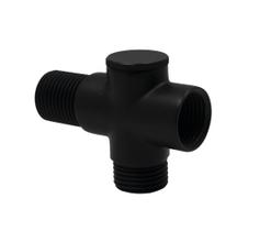 Valvula Desviadora para Duchas e Chuveiros Redondo Preto Fosco